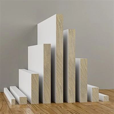 Cost-effeithiol Gwyn gorchuddio MDF Trim mowldinau gwaelodfwrdd dylunio Gyda Ansawdd Da