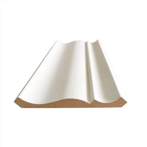 Addurniadol MDF Gwyn Primed Wood Yn mowldio
